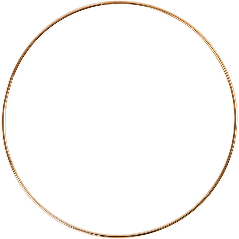 Metallring, Dia. 20 cm, tjocklek 3 mm, guld, 1 st. [HOB-52428]