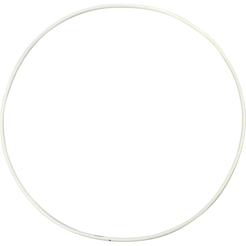 Metallring, Dia. 20 cm, tjocklek 3 mm, vit, 5 st./ 1 förp. [HOB-52412]