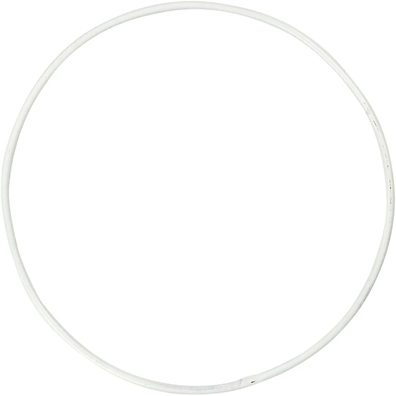 Metallring, Dia. 10 cm, tjocklek 2 mm, vit, 10 st./ 1 förp. [HOB-52409]