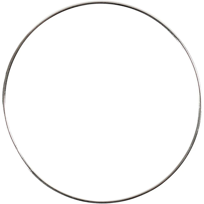 Metallring, Dia. 7 cm, tjocklek 1,5 mm, silver, 10 st./ 1 förp. [HOB-52343]