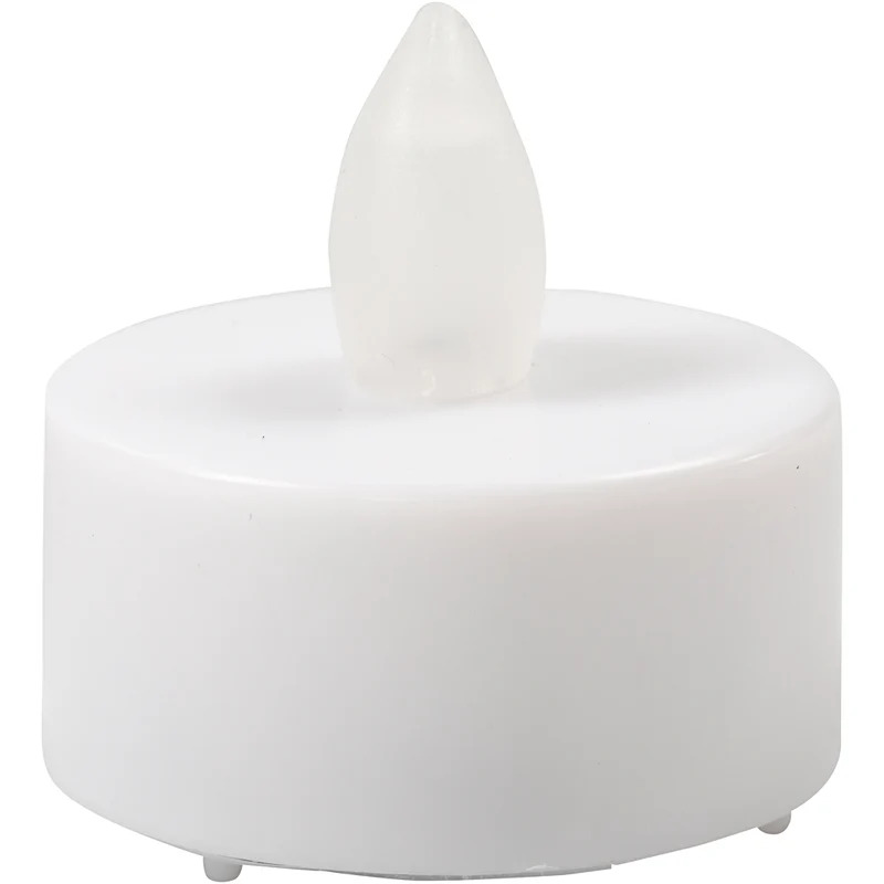 LED Värmeljus, H: 35 mm, Dia. 38 mm, vit, 24 st./ 1 förp. [HOB-52339]