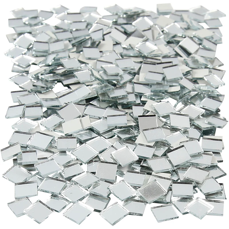 Spegelmosaik, stl. 10x10 mm, tjocklek 2 mm, 500 st./ 1 förp. [HOB-52293]