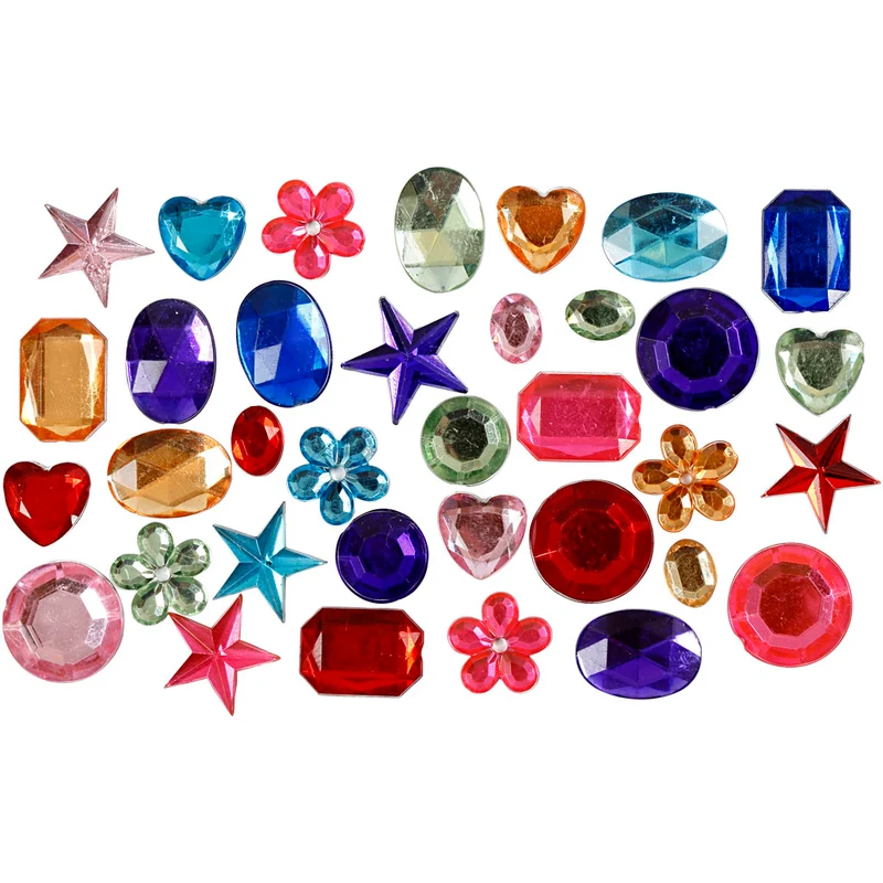 Rhinestones, stl. 10-15 mm, 15 g/ 1 förp. [HOB-522881]
