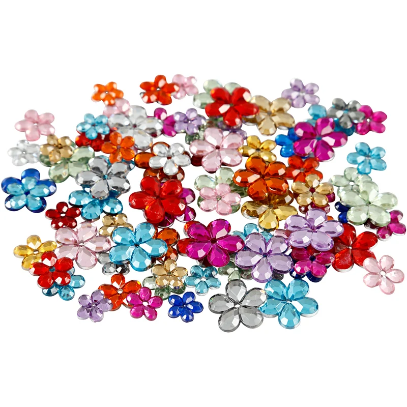 Rhinestones, Dia. 6+10+12 mm, mixade färger, 252 st./ 1 förp. [HOB-522030]
