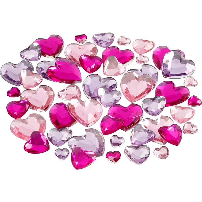 Rhinestones, stl. 6+10+14 mm, lila, 252 st./ 1 förp. [HOB-52187]