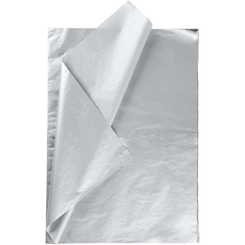Silkespapper, ark 50x70 cm, 14 g, silver, 25 ark/ 1 förp. [HOB-20816]