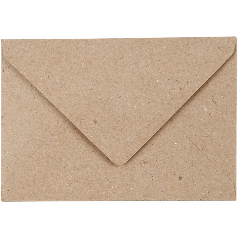 Återvunnet kuvert, kuvertstl. 7,8x11,5 cm, 120 g, natur, 50 st./ 1 förp. [HOB-20531]