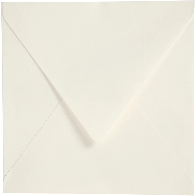 Kuvert, kuvertstl. 16x16 cm, 120 g, råvit, 50 st./ 1 förp. [HOB-20527]