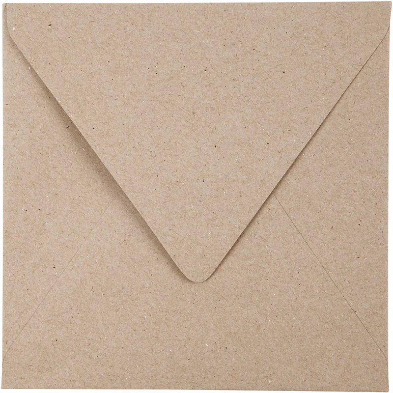 Återvunnet kuvert, kuvertstl. 16x16 cm, 120 g, natur, 50 st./ 1 förp. [HOB-20524]
