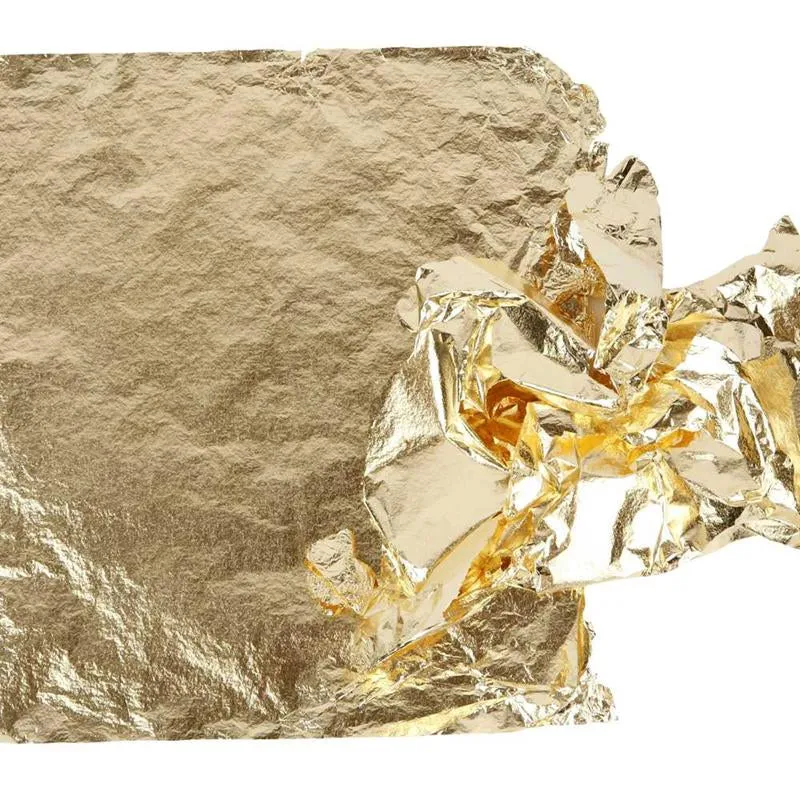 Slagmetall, ark 16x16 cm, guld, 0,625 m2, 25 ark/ 1 förp. [HOB-20481]