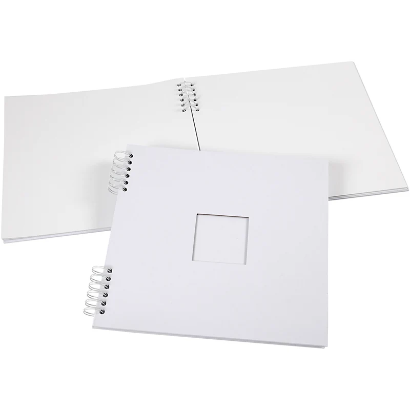 Scrapbok med spiral, stl. 30,5x30,5 cm, 250 g, vit, 1 st. [HOB-20447]