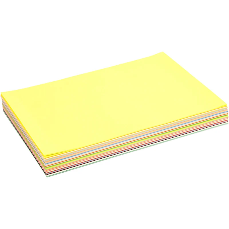 Creativ-papper, A4, ark 210x297 mm, 80 g, mixade färger, 280 mix. ark/ 1 förp. [HOB-20400]