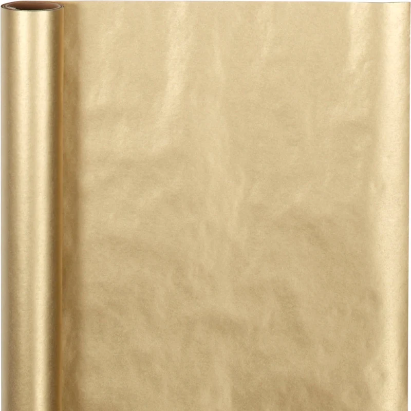 Presentpapper, B: 50 cm, 60 g, guld, 5 m/ 1 rl. [HOB-20266]