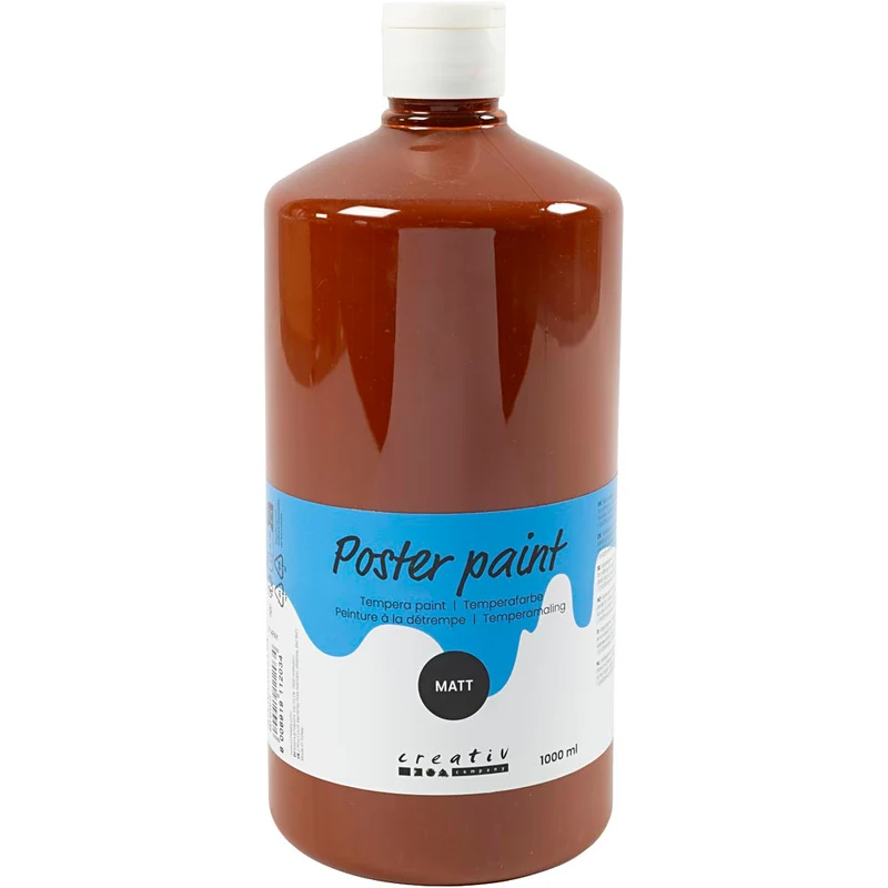 Temperafärg Matt, brun, 1000 ml/ 1 flaska [HOB-642174]