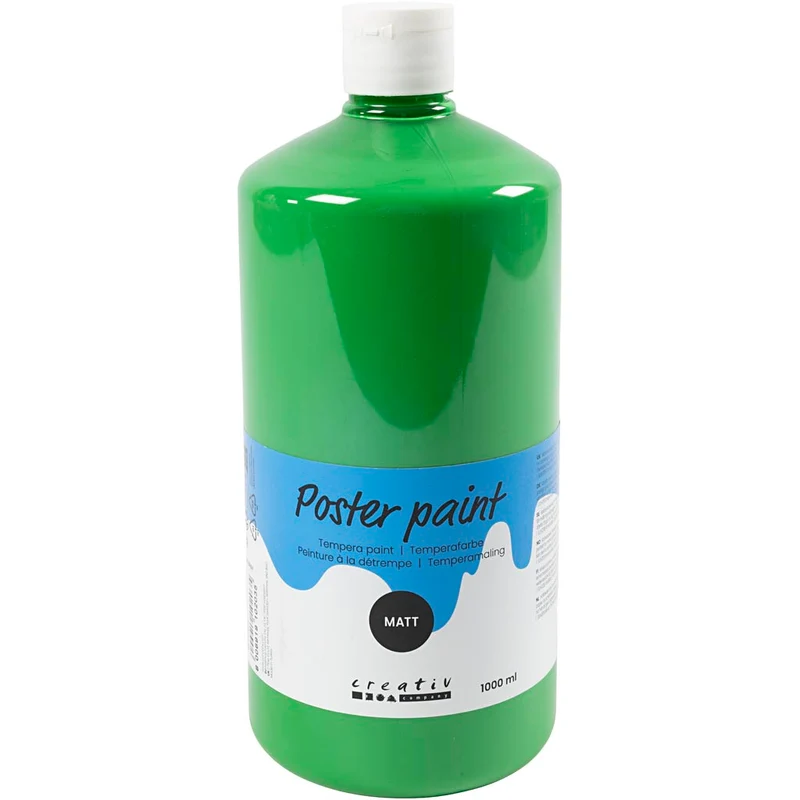 Temperafärg Matt, grön, 1000 ml/ 1 flaska [HOB-642164]
