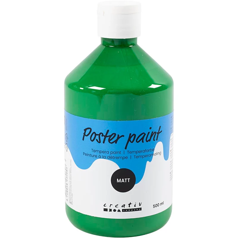 Temperafärg Matt, mörkgrön, 500 ml/ 1 flaska [HOB-642067]