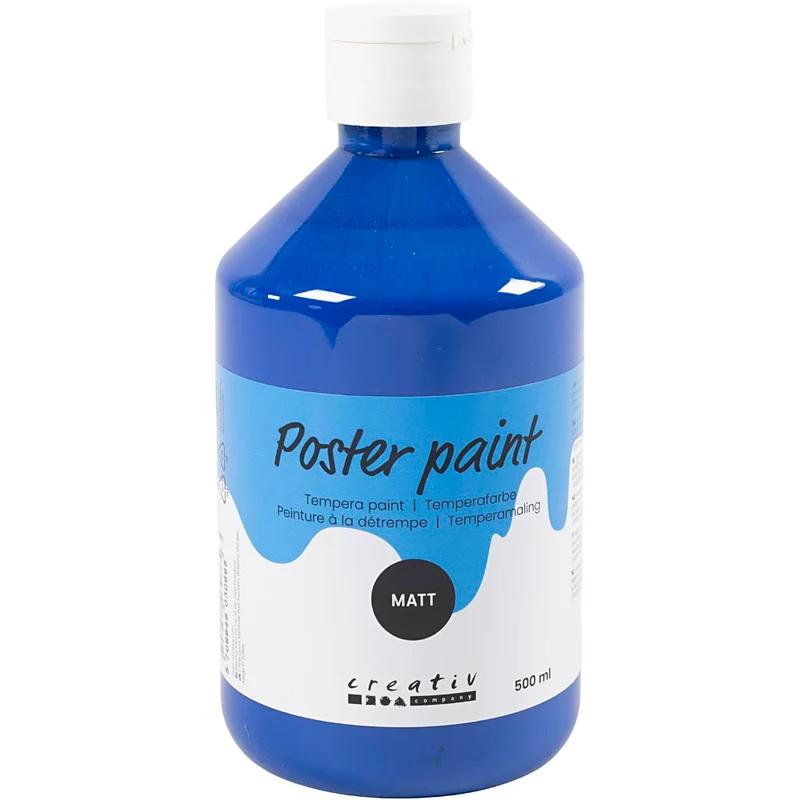 Temperafärg Matt, mörkblå, 500 ml/ 1 flaska [HOB-642054]