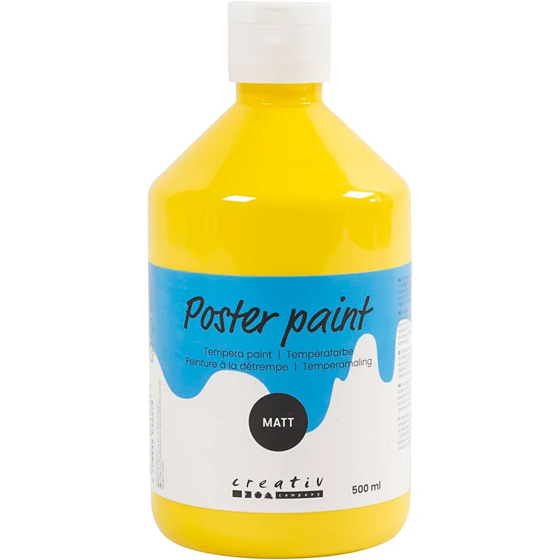 Temperafärg Matt, primärgul, 500 ml/ 1 flaska [HOB-642015]