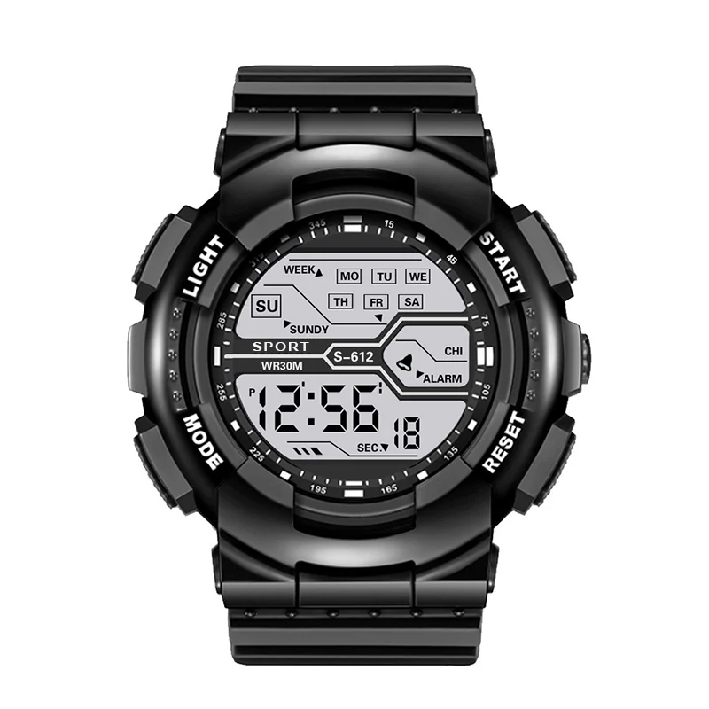 Men's Military Digital LED Sport Watch – Large Screen, Waterproof, Luminous Outdoor Wristwatch