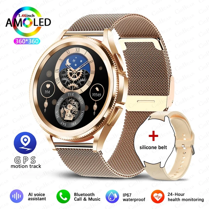 2025 Smart Watch 6 – AMOLED HD Screen, 100+ Sport Modes, IP68 Waterproof, Android & iOS
