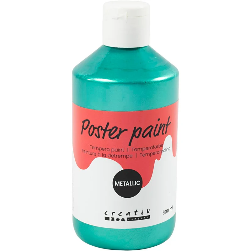 Temperafärg Metallic, grön, 300 ml/ 1 förp. [HOB-629864]