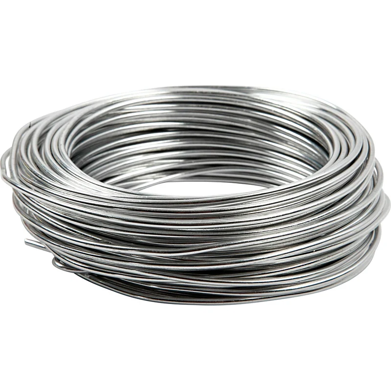 Aluminiumtråd, rund, tjocklek 3 mm, silver, 29 m/ 1 rl. [HOB-51717]