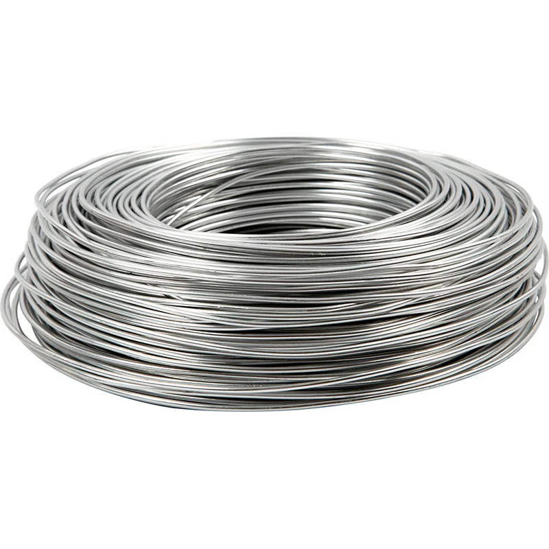 Aluminiumtråd, rund, tjocklek 2 mm, silver, 100 m/ 1 rl. [HOB-51715]