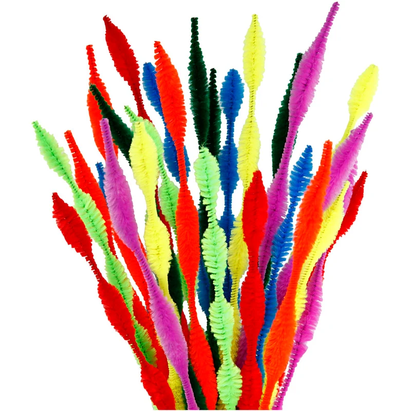 Piprensare, figurklippta, L: 30 cm, tjocklek 5-12 mm, mixade färger, 28 mix./ 1 förp. [HOB-51631]