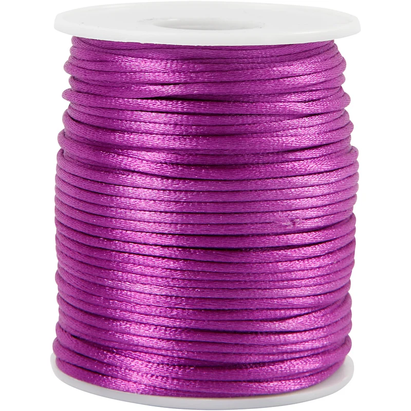 Satinsnöre, tjocklek 2 mm, lila, 50 m/ 1 rl. [HOB-515515]