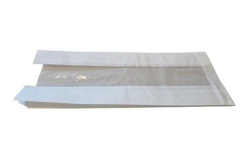 Påsar med sidofals med fönster, 20x9x38 cm, 40 g/m2 kraft - 20 my Bopp (100 st) [PAHV2038]