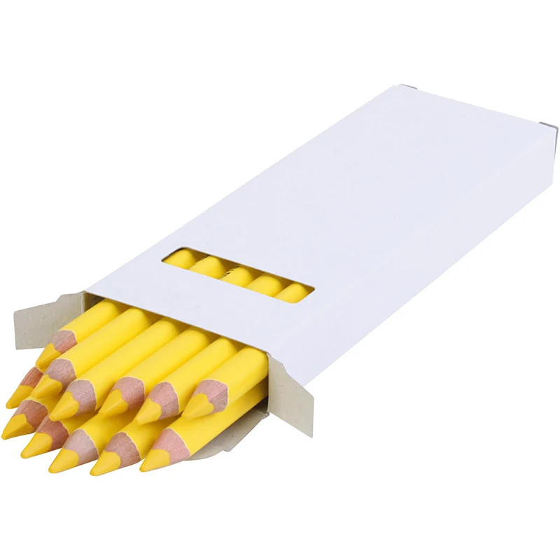 edu Kraftiga Färgblyertspennor, tjocklek 10 mm, kärna 6,25 mm, ljusgul, 12 st./ 1 förp. [HOB-408011]