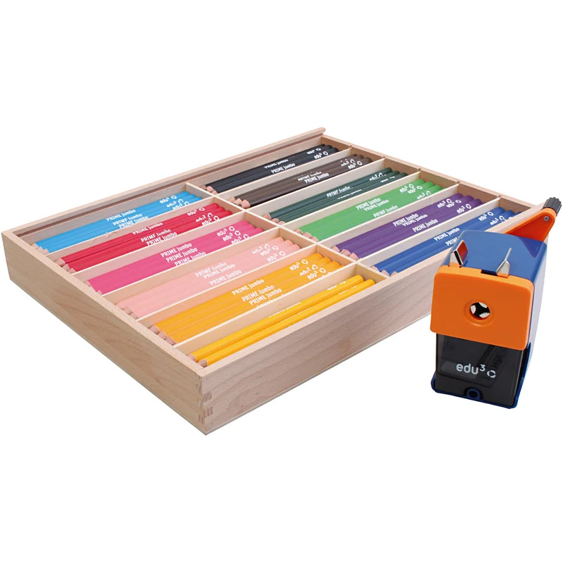edu Kraftiga Färgblyertspennor, kärna 6,25 mm, mixade färger, 12x12 st./ 1 förp. [HOB-406144]