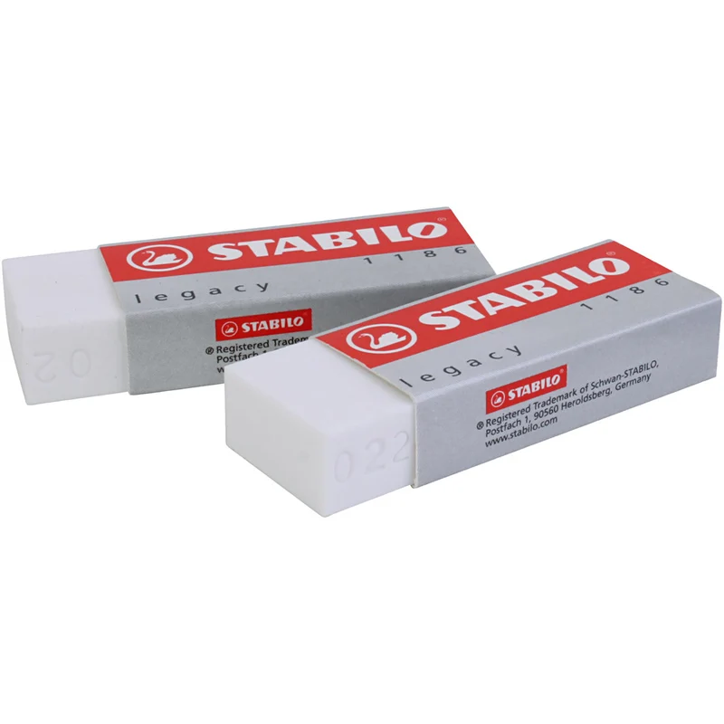 Stabilo Radergummi, H: 1 cm, L: 6,3 cm, B: 2,3 cm, vit, 20 st./ 1 förp. [HOB-331405]