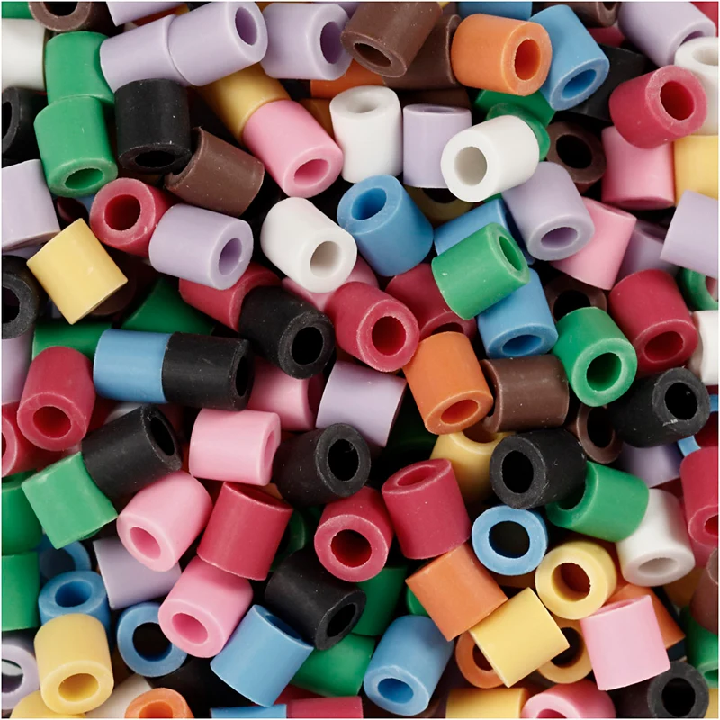 NABBI BioBeads, stl. 5x5 mm, Hålstl. 2.5 mm, medium, mixade färger, 3000 st./ 1 förp. [HOB-906771]