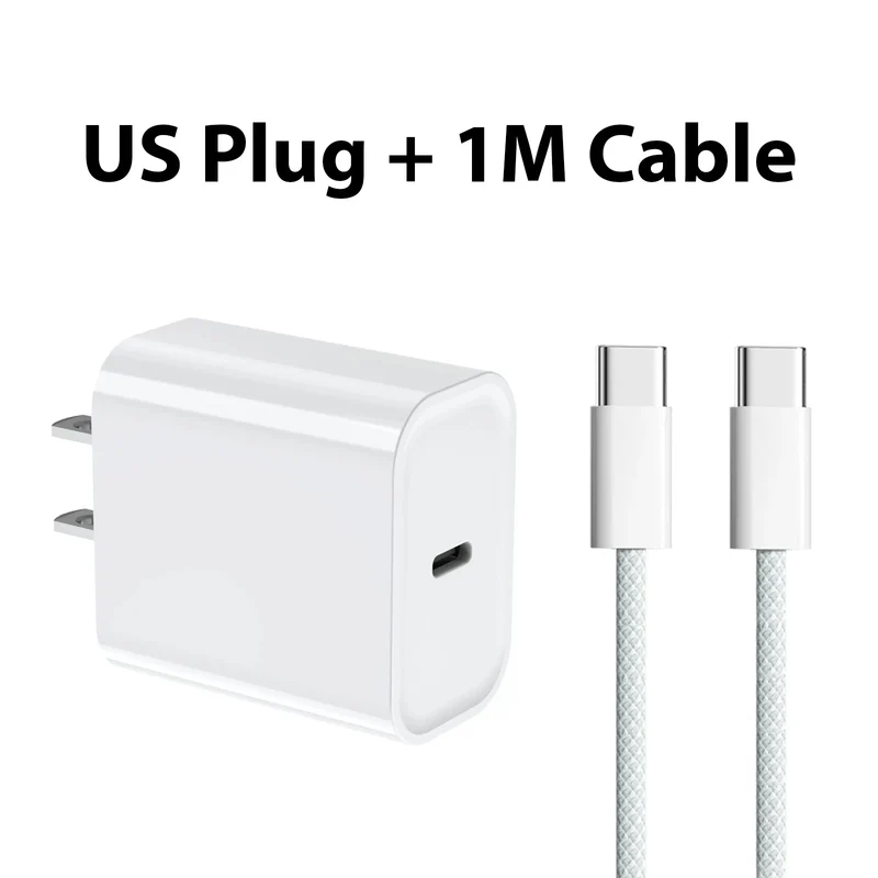 40W USB-C Fast Charger - Dual Port PD Quick Charge Wall Adapter