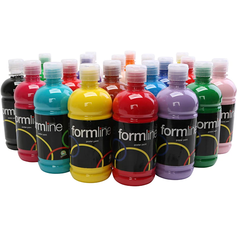 Temperafärg Matt, mixade färger, 20x500 ml/ 1 förp. [HOB-642095]