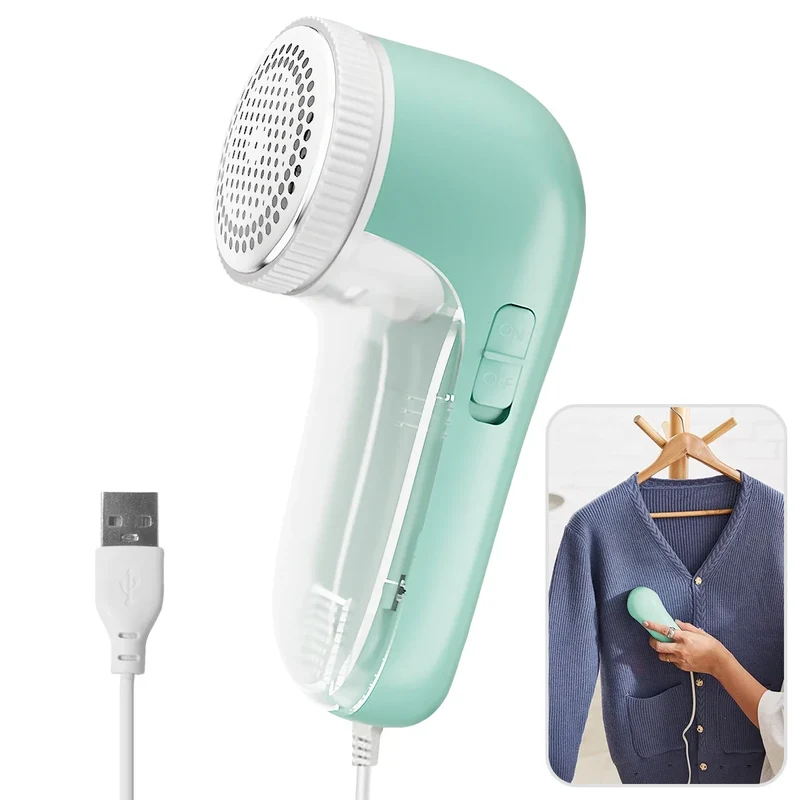 Electric Portable Fabric Lint Remover – Professional Clothes Shaver & Fuzz Trimmer with Brush