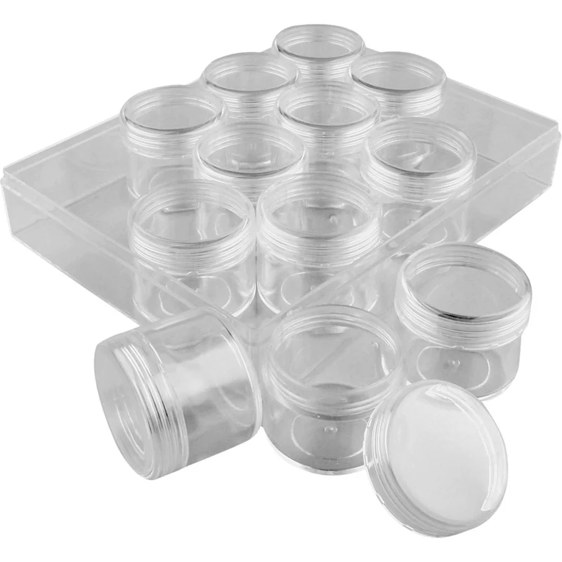 Akrylburkar, H: 30 mm, Dia. 35 mm, 20 ml, 12 st./ 1 set [HOB-13188]