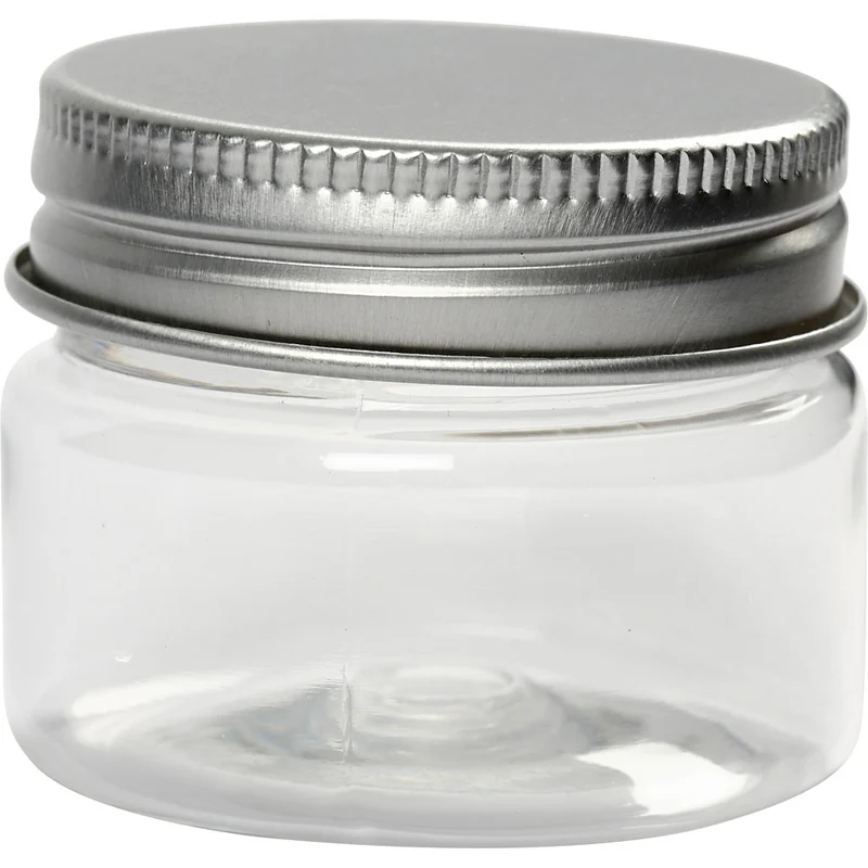 Plastburk med lock, H: 35 mm, Dia. 40 mm, 35 ml, 10 st./ 1 förp. [HOB-13178]