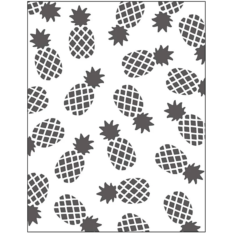 Embossingfolder, ananas, stl. 11x14 cm, tjocklek 2 mm, 1 st. [HOB-11769]