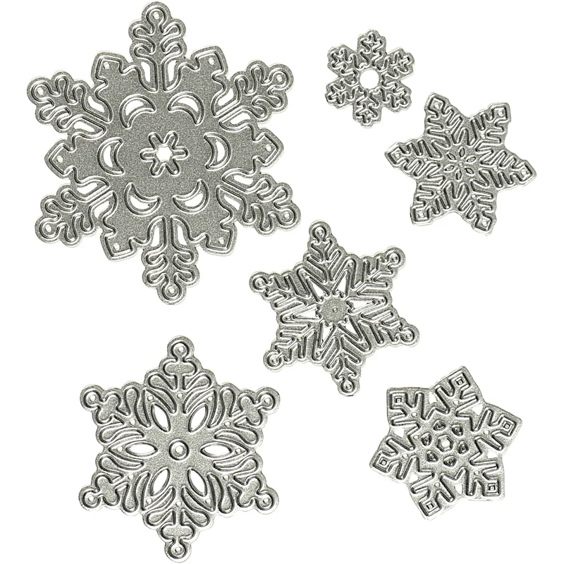 Skärschablon, Snöflinga, Dia. 2-6 cm, 1 st. [HOB-11757]