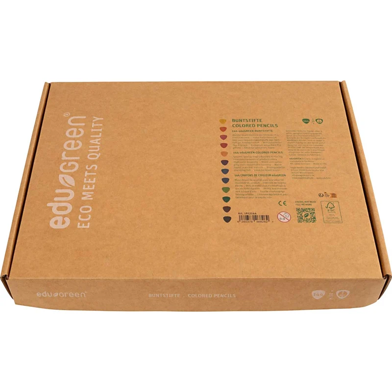 Edugreen Kraftiga Färgpennor, kärna 5 mm, mixade färger, 12x12 st./ 1 förp. [HOB-408144]