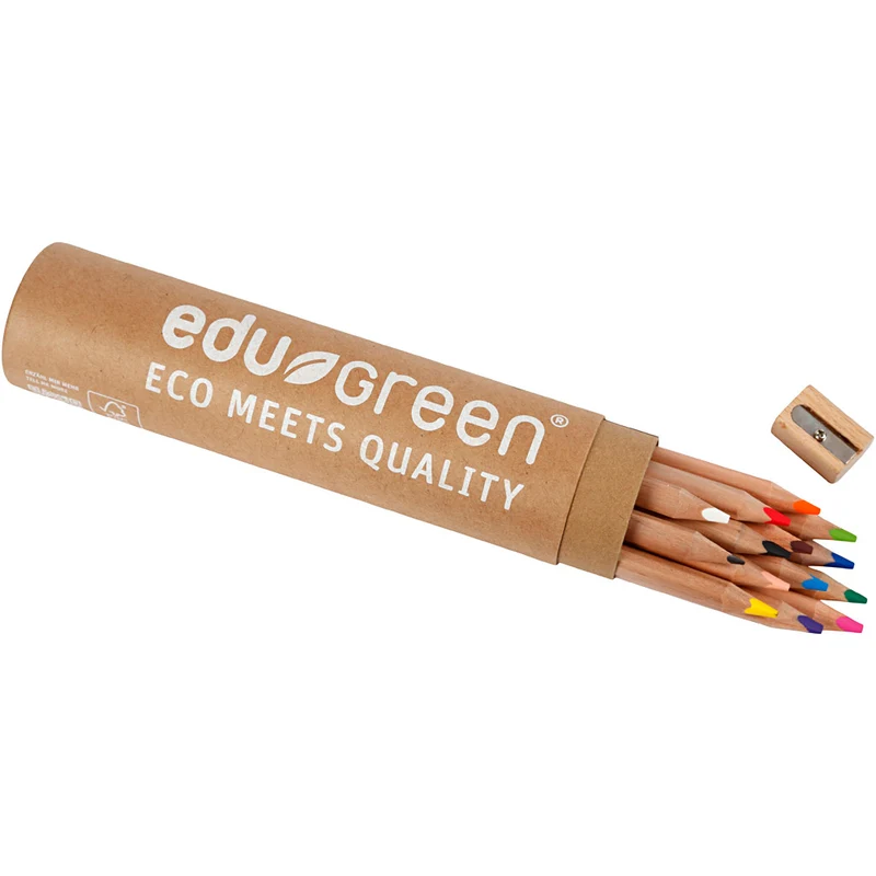 Edugreen Kraftiga Färgpennor, kärna 5 mm, mixade färger, 12 st./ 1 förp. [HOB-408114]