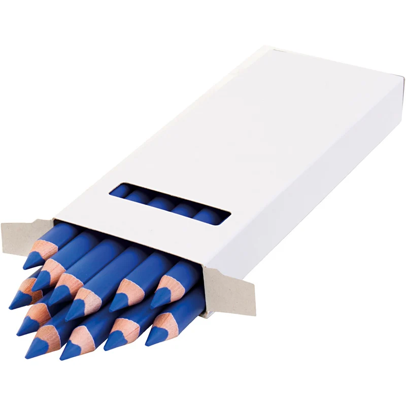 edu Kraftiga Färgblyertspennor, tjocklek 10 mm, kärna 6,25 mm, mörkblå, 12 st./ 1 förp. [HOB-408054]