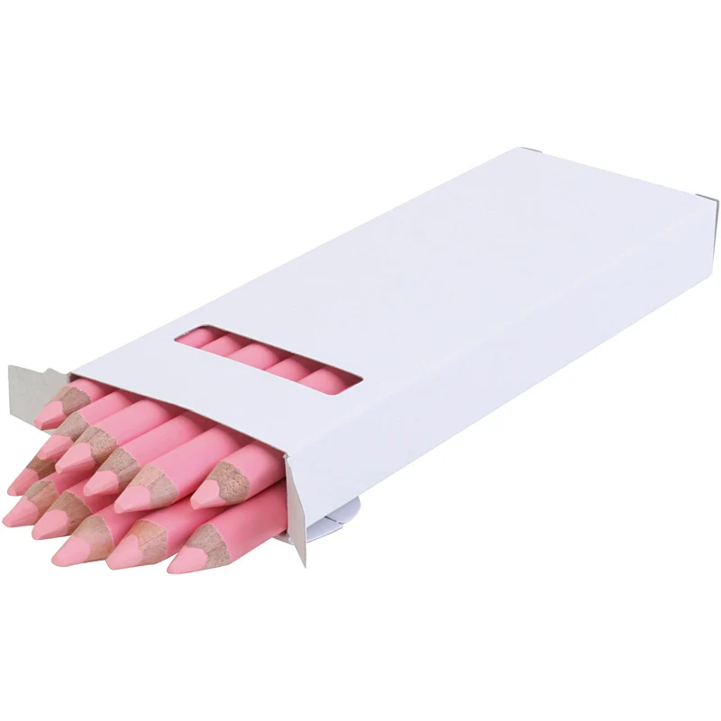edu Kraftiga Färgblyertspennor, tjocklek 10 mm, kärna 6,25 mm, rosa, 12 st./ 1 förp. [HOB-408040]