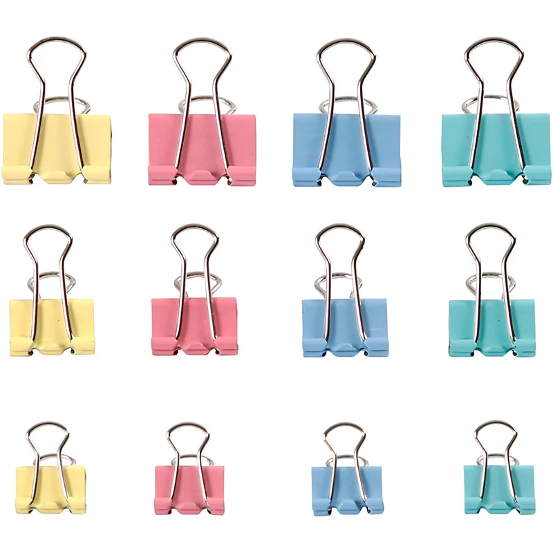Clips, B: 15-19-25 mm, pastellfärger, 30 mix./ 1 förp. [HOB-14202]