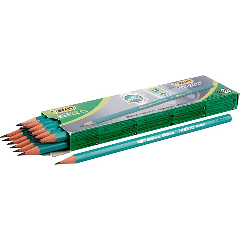 BIC Evolution Blyerts, L: 17,5 cm, HB, tjocklek 7 mm, kärna 2 mm, 12 st./ 1 förp. [HOB-14183]