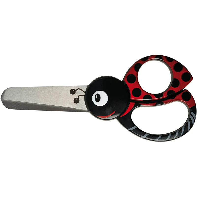 Fiskars Barnsax med Djurmotiv, Nyckelpiga, L: 13 cm, 1 st. [HOB-1381]