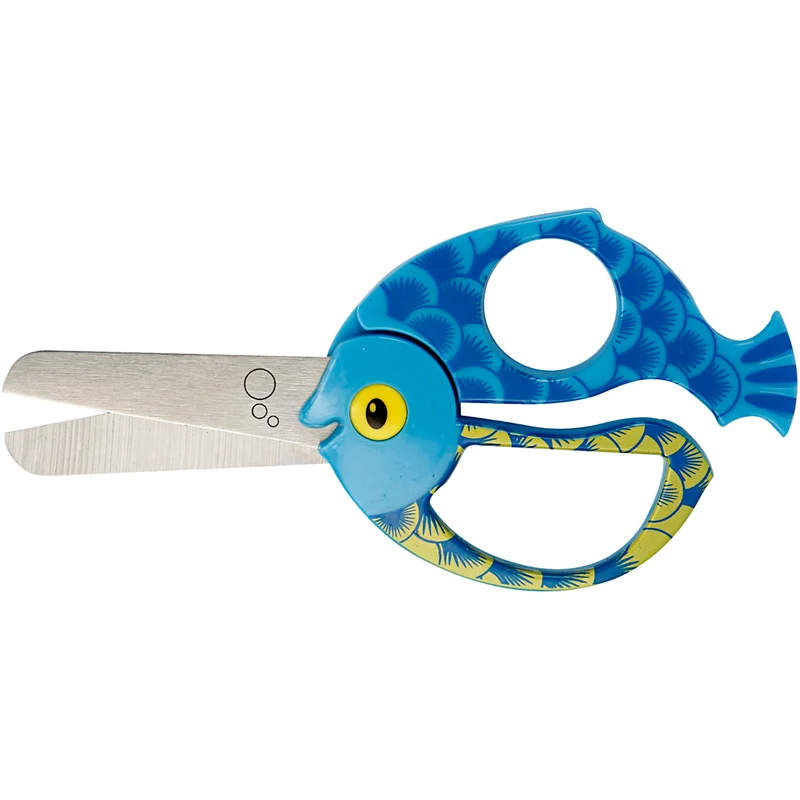 Fiskars Barnsax med Djurmotiv, fisk, L: 13 cm, 1 st. [HOB-1378]