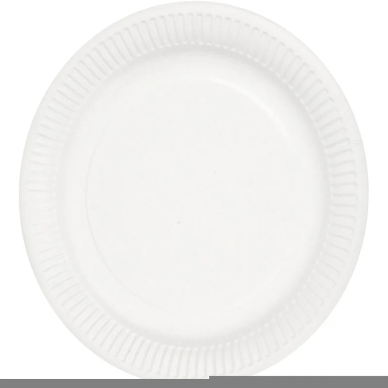 Vita papptallrikar, Dia. 23 cm, 100 st./ 1 förp. [HOB-13206]